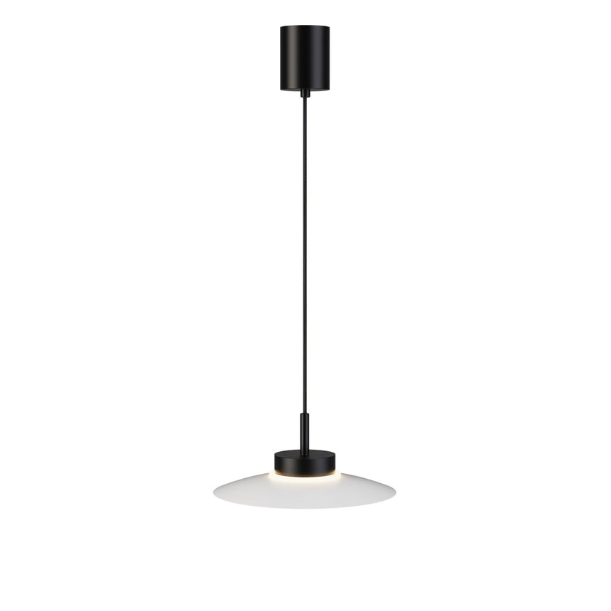 Lámpara de techo colgante Sulion Carmen LED metal CCT Ø30cm 9W negro y tulipa blanca — ref. 2200033 (3)