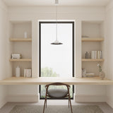 Lámpara de techo colgante Sulion Carmen LED metal CCT Ø30cm 9W blanco y tulipa negra — ref. 2200057 (2)