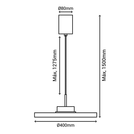 Plafón Sulion Carmen LED metal CCT Ø40cm 9W 2191577
