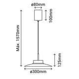 Plafón Sulion Carmen LED madera metal CCT Ø30cm 9W 2191515