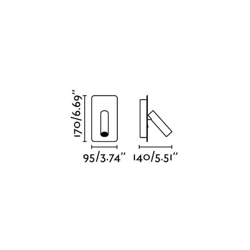 Faro SUAU USB Lámpara aplique blanco 62117