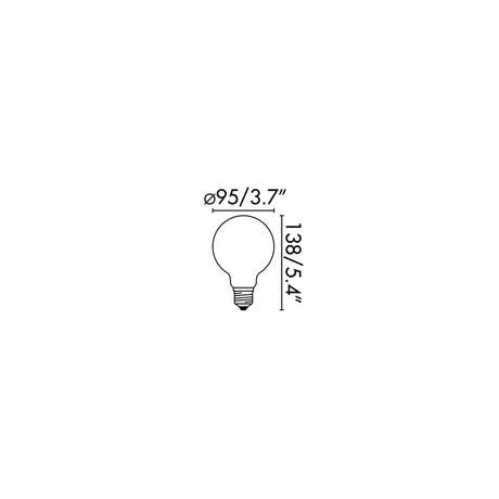 Faro Bombilla G95 MATE LED E27 6W 2700K 17464