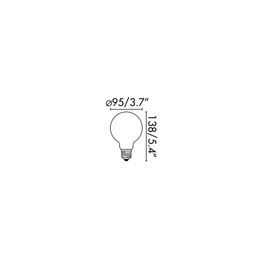 Faro Bombilla G95 MATE LED E27 6W 2700K 17464