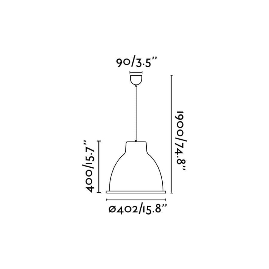 Faro CHARLOTTE Lámpara colgante gris oscuro 68562