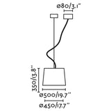 Faro CONGA Lámpara colgante negra/negra ø450 64314-56