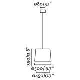 Faro CONGA Lámpara colgante simple negra/blanca 64315-54