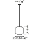 Faro TUPAI Lámpara colgante negra/ratán 65134-77