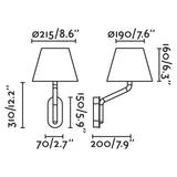 Faro ETERNA Lámpara aplique con lector derecho cromo/beige 24006-11
