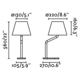 Faro ETERNA Lámpara sobremesa cromo/negra 24008-15