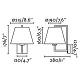Faro FRAME Lámpara aplique níquel mate/beige 20170-02