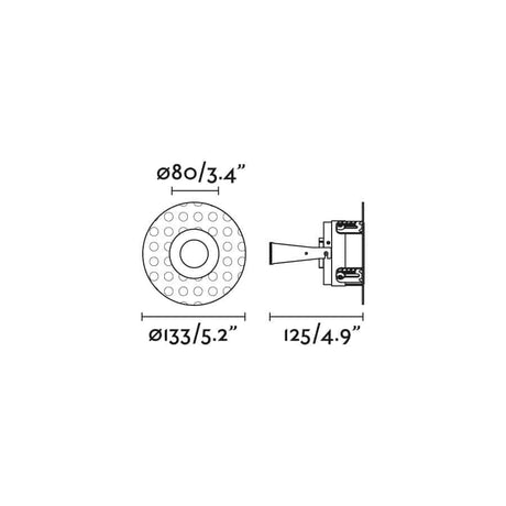 Faro FRESH Lámpara empotrable blanco sin marco IP65 trimless 2400101