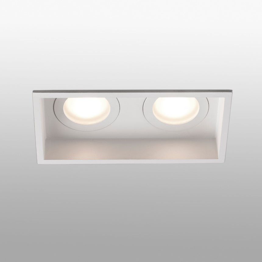 Faro HYDE SQ 2L Lámpara empotrable blanco cuadrado 40124