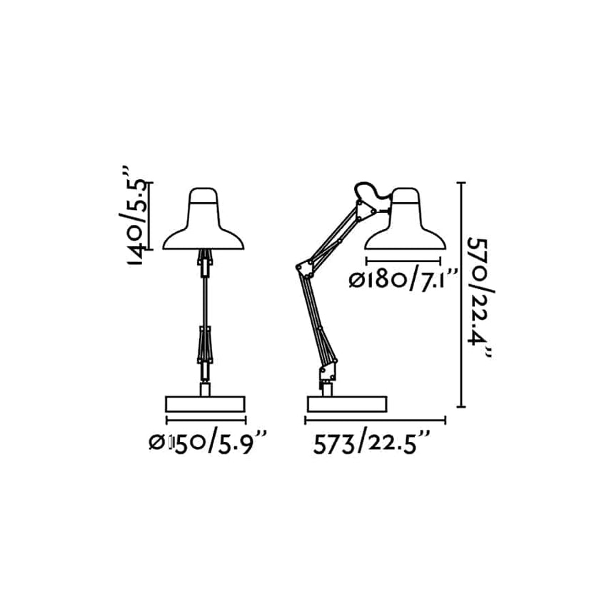 Faro SNAP Lámpara flexo sobremesa gris oscuro 57401