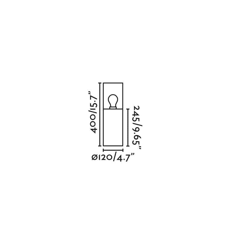 Faro KILA 400 Lámpara baliza gris oscuro transparente 71746