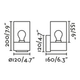 Faro KILA Lámpara aplique gris oscuro transparente 71743