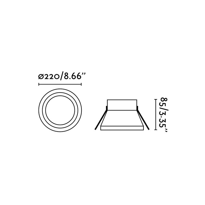 Faro SON 220 Empotrable blanco 24W luz cálida 42929