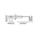 Faro LOOP Lámpara aplique negro con brazo articulado 29566