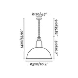 Faro LOU Lámpara colgante verde 62801