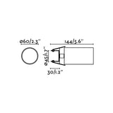 Faro STAN Aplique empotrable negra 43753