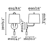 Faro MONTREAL Lámpara aplique con lector cromo/beige 24033-02