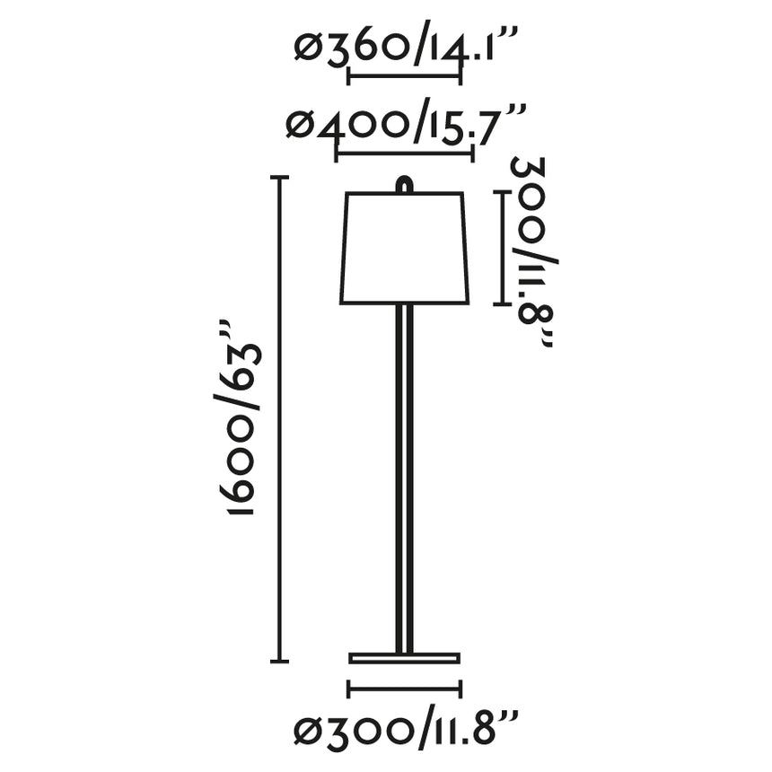 Faro MONTREAL Lámpara de pie cromo/negra 24037-09