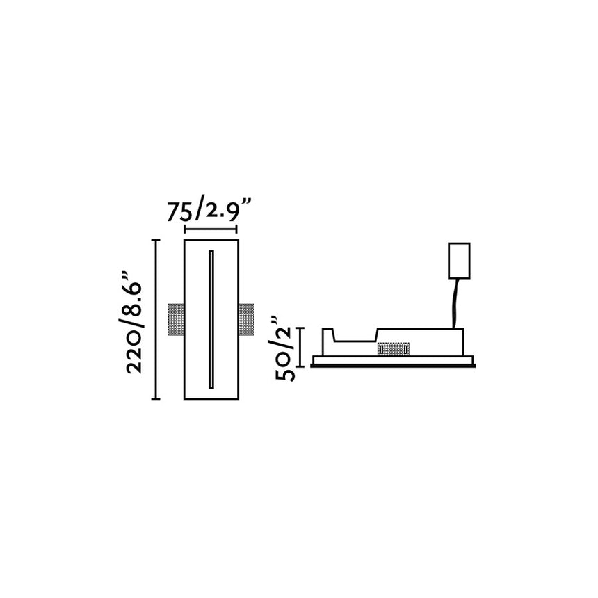 Faro PLAS Lámpara empotrable blanco linear 63282