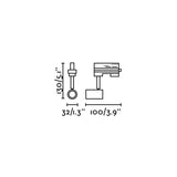 Faro PLOT Proyector de carril negro 64203