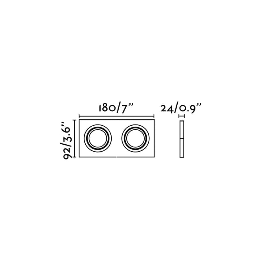 Faro RADÓN R Lámpara empotrable orientable negra 43407