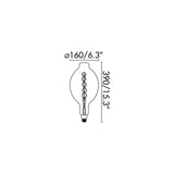 Faro Bombilla BT180 FILAMENTO LED ÁMBAR E27 8W 2000K 17449