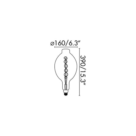 Faro Bombilla BT180 FILAMENTO LED ÁMBAR E27 8W 2000K 17449