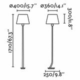 Faro REM Lámpara de pie níquel mate/blanca 29686-07