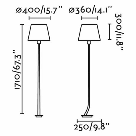 Faro REM Lámpara de pie níquel mate/blanca 29686-07