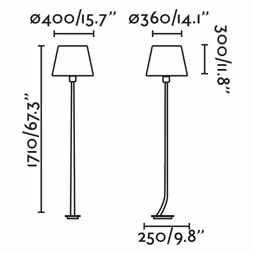 Faro REM Lámpara de pie níquel mate/blanca 29686-07