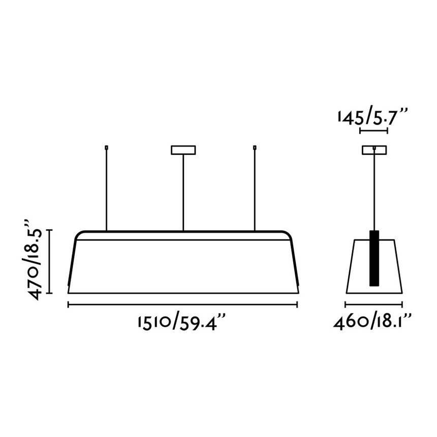 Faro STOOD 5L Lámpara colgante negro y madera 29849