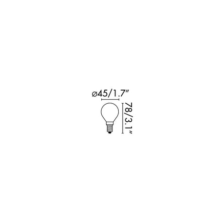 Faro Bombilla G45 MATE LED E14 4W 2700K 17461