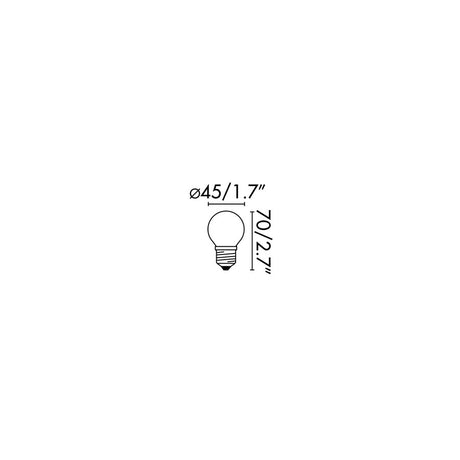 Faro Bombilla G45 MATE LED E27 4W 2700K 17462