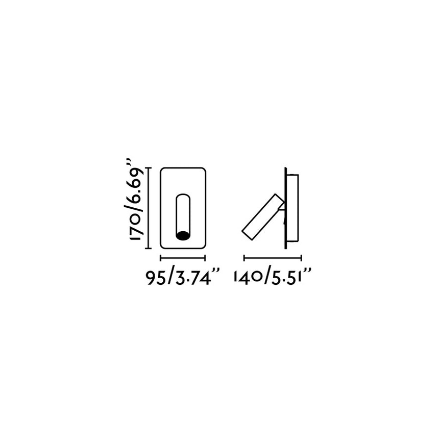 Faro SUAU Aplique empotrable níquel mate 62126