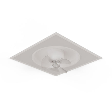 Ventilador de techo con luz Sulion Cubis 60cm LED blanco y transparente motor DC CCT — vista 4