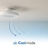Ventilador de techo con luz Sulion Cubis 60cm LED blanco y transparente motor DC CCT — vista 9