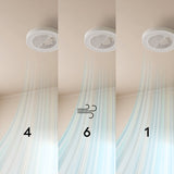Ventilador de techo con luz Sulion Cubis 60cm LED blanco y transparente motor DC CCT — vista 3