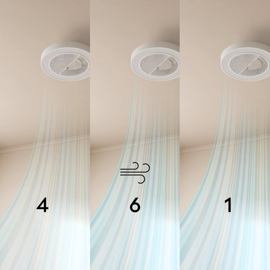 Ventilador de techo con luz Sulion Cubis 60cm LED blanco y transparente motor DC CCT — vista 3