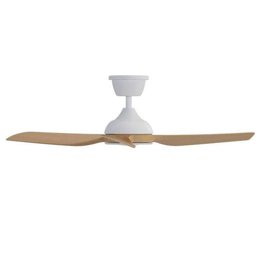 Ventilador de techo Sulion Dana 132cm blanco y madera clara motor DC apto exterior — vista 4