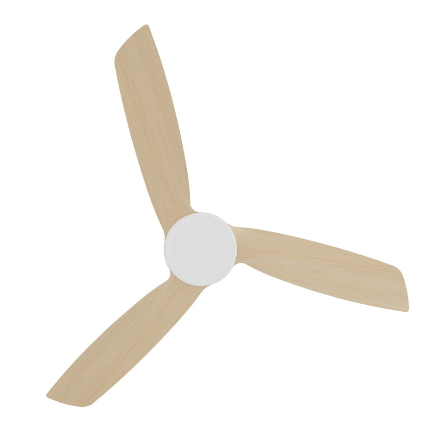 Ventilador de techo Sulion Dana 132cm blanco y madera clara motor DC apto exterior — vista 5