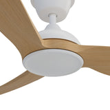 Ventilador de techo Sulion Dana 132cm blanco y madera clara motor DC apto exterior — vista 6