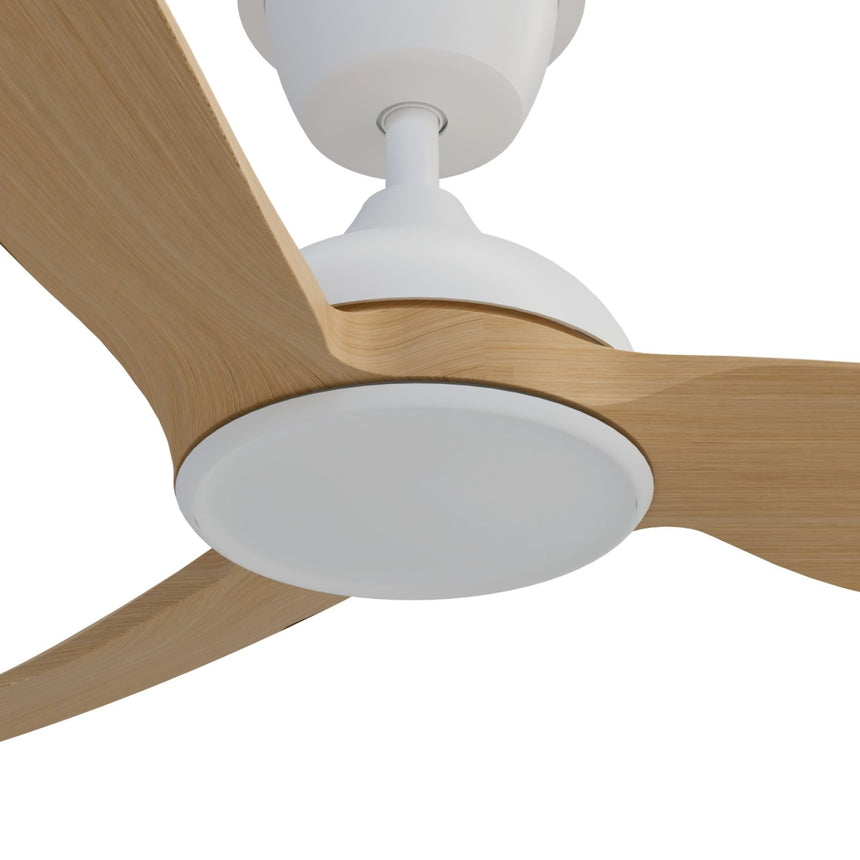 Ventilador de techo Sulion Dana 132cm blanco y madera clara motor DC apto exterior — vista 6