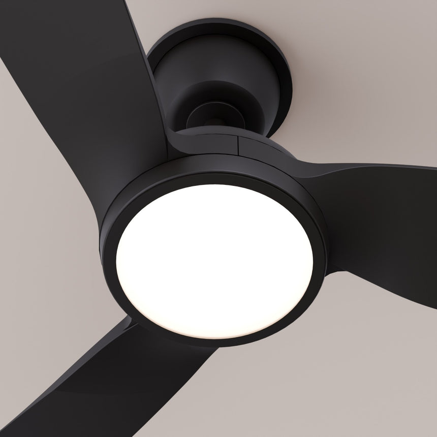 Ventilador de techo con luz Sulion Dana 132cm LED negro motor DC regulable — vista 3