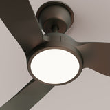 Ventilador de techo con luz Sulion Dana 132cm LED marrón motor DC CCT regulable — vista 4