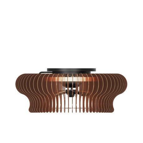 Ventilador de techo con luz Sulion Daya Style 60cm negro con pantalla marrón motor DC — vista 4