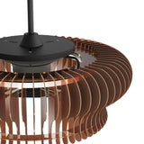 Ventilador de techo con luz Sulion Daya Style 60cm negro con pantalla marrón motor DC — vista 5