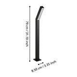 Medidas de la baliza EGLO Ugento 900993: altura 79 cm y base de 8,5 cm